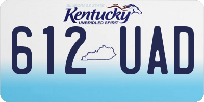 KY license plate 612UAD