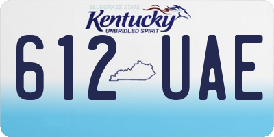 KY license plate 612UAE