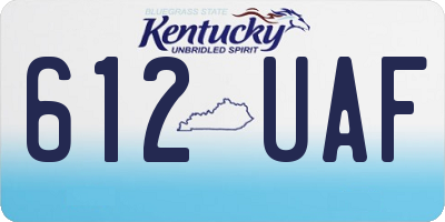 KY license plate 612UAF