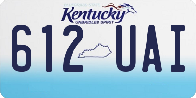 KY license plate 612UAI