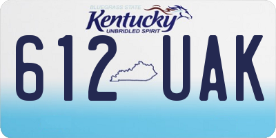 KY license plate 612UAK