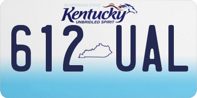 KY license plate 612UAL