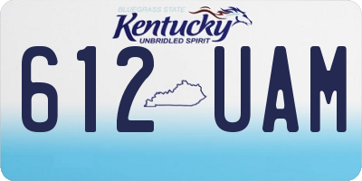 KY license plate 612UAM