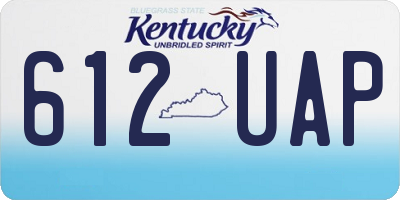 KY license plate 612UAP