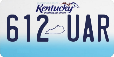 KY license plate 612UAR