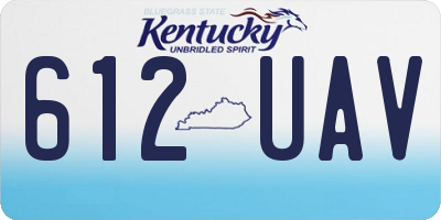 KY license plate 612UAV