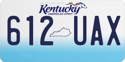 KY license plate 612UAX
