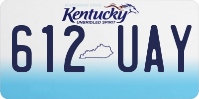 KY license plate 612UAY