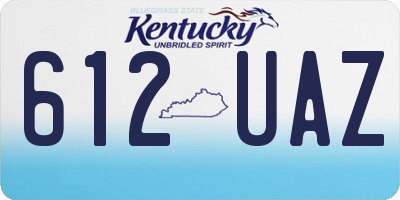 KY license plate 612UAZ