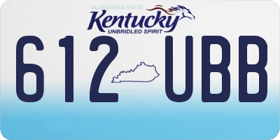 KY license plate 612UBB