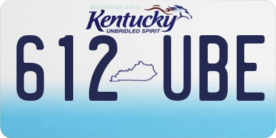 KY license plate 612UBE