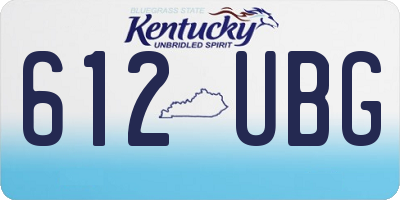 KY license plate 612UBG