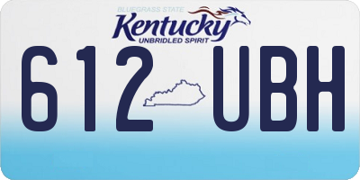 KY license plate 612UBH