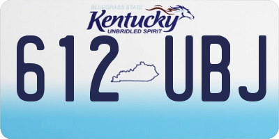 KY license plate 612UBJ