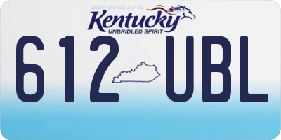 KY license plate 612UBL