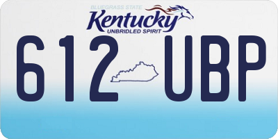 KY license plate 612UBP