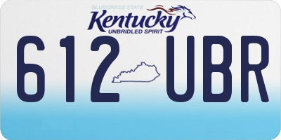 KY license plate 612UBR