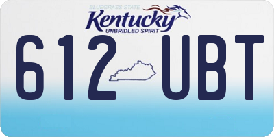 KY license plate 612UBT