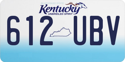 KY license plate 612UBV