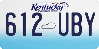 KY license plate 612UBY