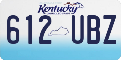 KY license plate 612UBZ