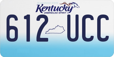 KY license plate 612UCC
