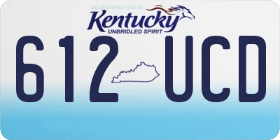 KY license plate 612UCD