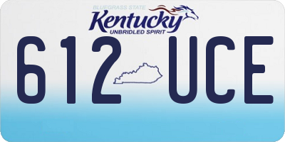 KY license plate 612UCE