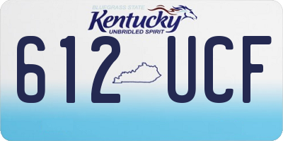 KY license plate 612UCF