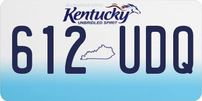 KY license plate 612UDQ
