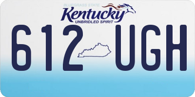 KY license plate 612UGH