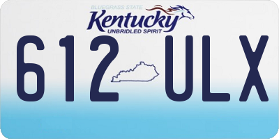 KY license plate 612ULX