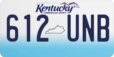 KY license plate 612UNB