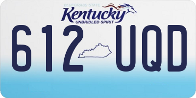 KY license plate 612UQD