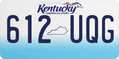 KY license plate 612UQG