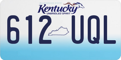 KY license plate 612UQL