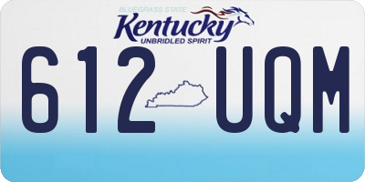 KY license plate 612UQM