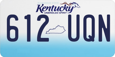 KY license plate 612UQN