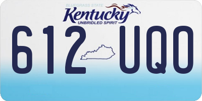 KY license plate 612UQO