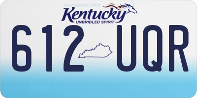 KY license plate 612UQR