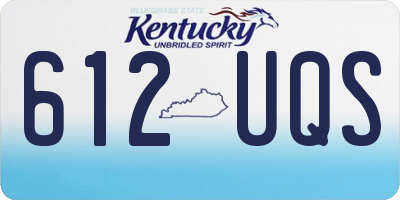 KY license plate 612UQS