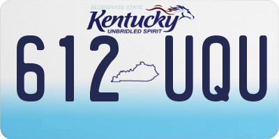 KY license plate 612UQU