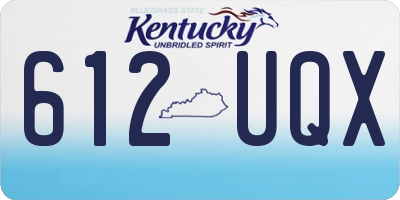 KY license plate 612UQX