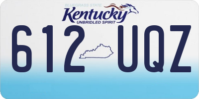 KY license plate 612UQZ
