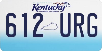 KY license plate 612URG