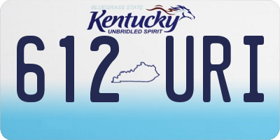 KY license plate 612URI