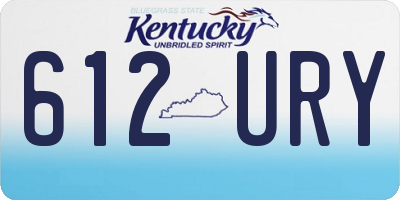 KY license plate 612URY