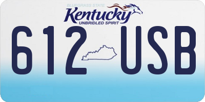 KY license plate 612USB