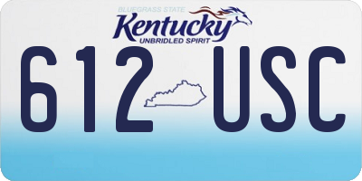 KY license plate 612USC