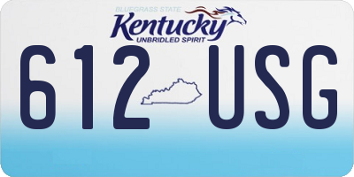 KY license plate 612USG